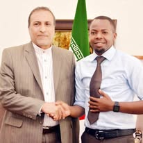 A handshake with a diplomat at a Swafi Films event